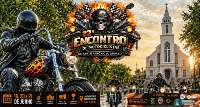 Santo Antônio do Amparo recebe grande programação com Encontro de Motociclistas e Exposição de Carros Antigos
